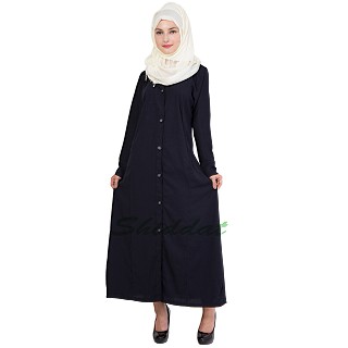Islamic dress- navy blue color coat style abaya